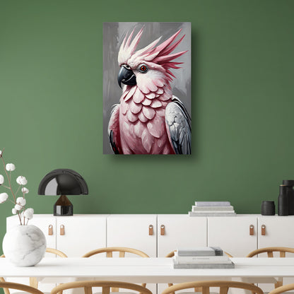 Roze kakatoe in artistieke moderniteit poster