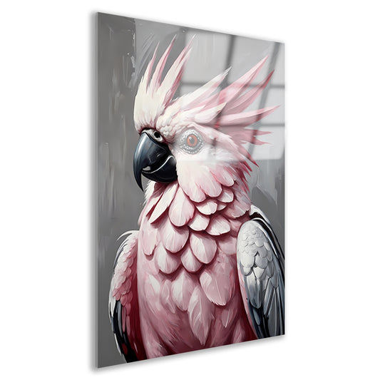 Roze kakatoe in artistieke moderniteit Acrylglas