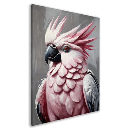 Roze kakatoe in artistieke moderniteit canvas