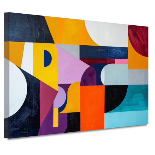 Primaire Kleuren in Abstracte Harmonie canvas