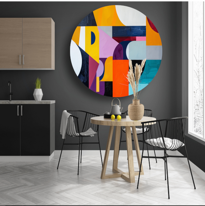 Primaire Kleuren in Abstracte Harmonie forex muurcirkel