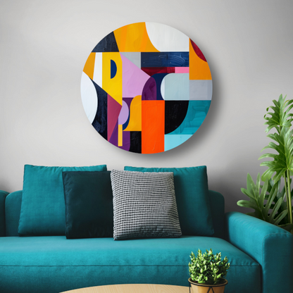 Primaire Kleuren in Abstracte Harmonie forex muurcirkel