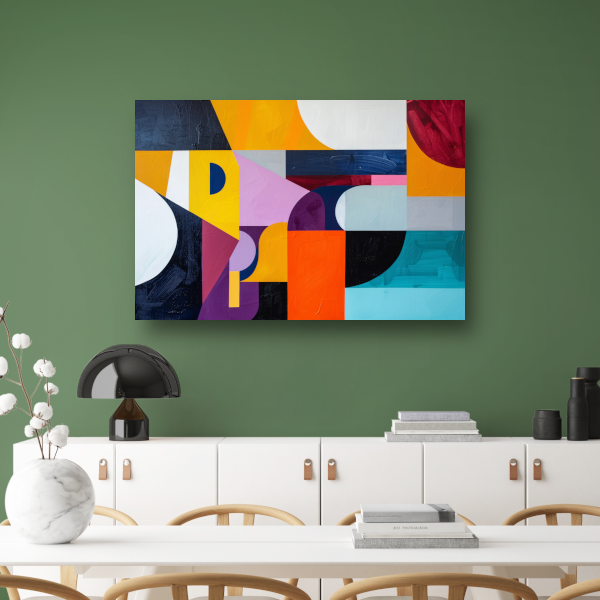 Primaire Kleuren in Abstracte Harmonie poster
