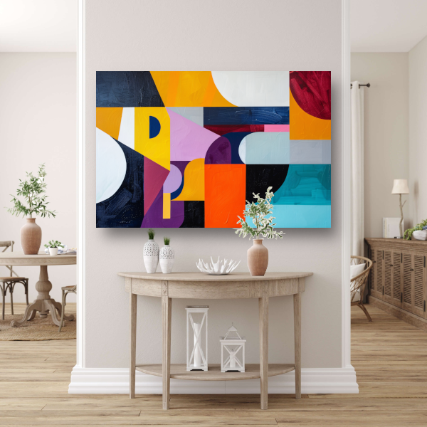 Primaire Kleuren in Abstracte Harmonie poster