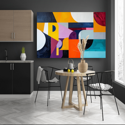 Primaire Kleuren in Abstracte Harmonie poster