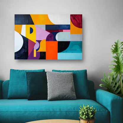 Primaire Kleuren in Abstracte Harmonie poster