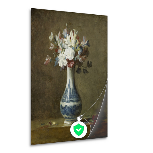 Een vaas met bloemen - Jean-Baptiste-Siméon Chardin poster