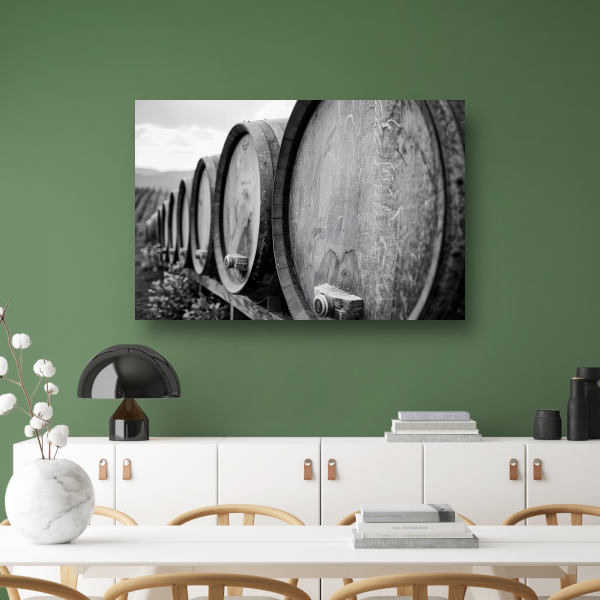 Houten Vaten Stilleven canvas met baklijst