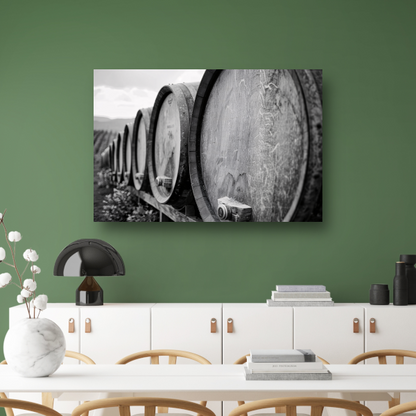Houten Vaten Stilleven canvas met baklijst