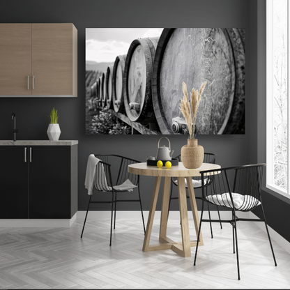 Houten Vaten Stilleven canvas met baklijst