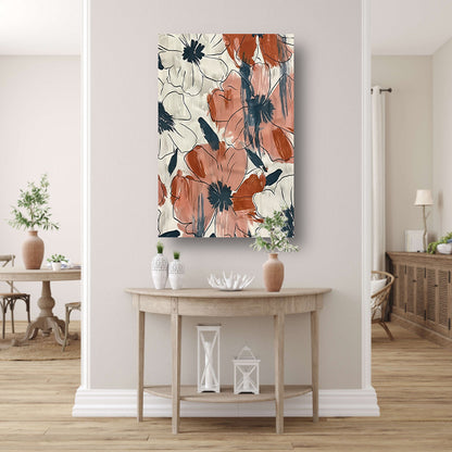 Abstract Bloemenontwerp in levendige kleuren   poster