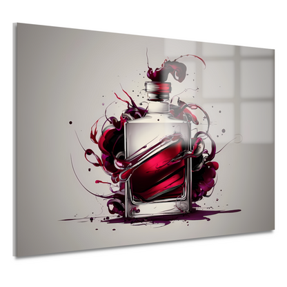 Parfumfles met dynamische kleurexplosie acrylglas