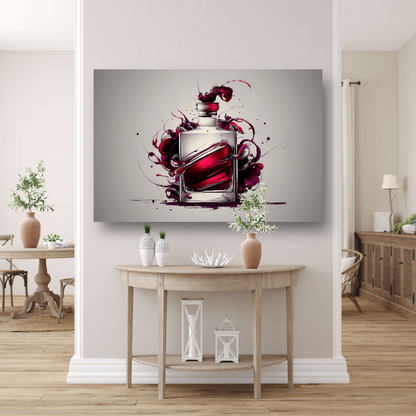 Parfumfles met dynamische kleurexplosie acrylglas