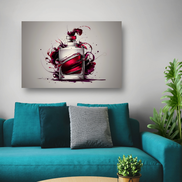 Parfumfles met dynamische kleurexplosie acrylglas