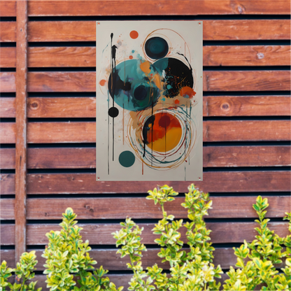 Abstracte Symfonie in Kleur en Vorm tuinposter