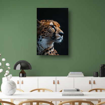 Portret van een jachtluipaard in de schaduw canvas