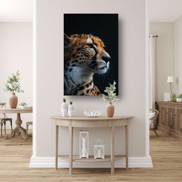 Portret van een jachtluipaard in de schaduw canvas