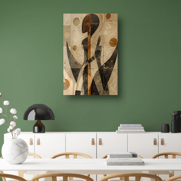 Mysterieuze vrouw in buitenaards landschap canvas