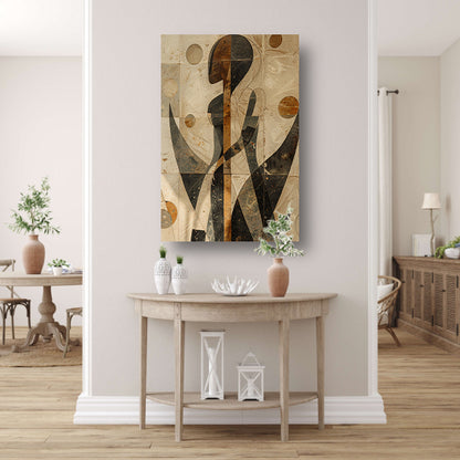 Mysterieuze vrouw in buitenaards landschap canvas