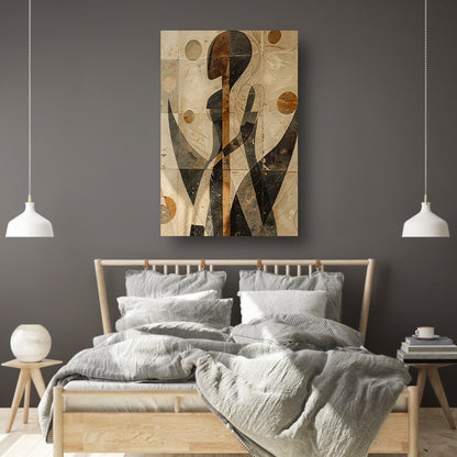 Mysterieuze vrouw in buitenaards landschap canvas