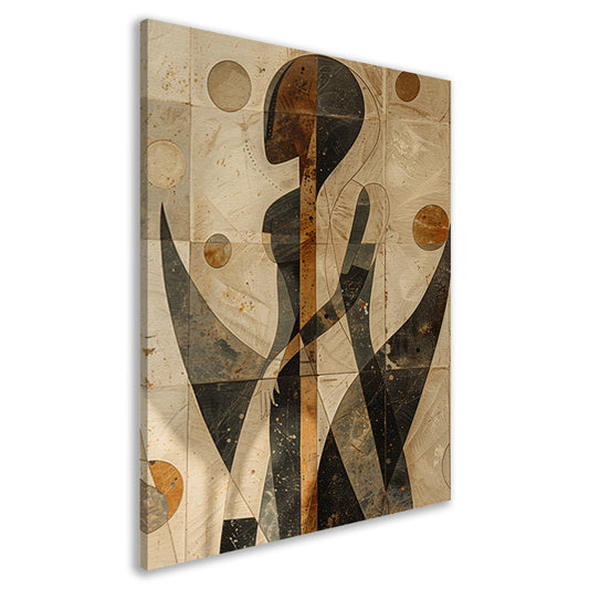 Mysterieuze vrouw in buitenaards landschap canvas