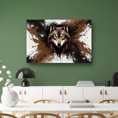 Wolf in Dynamische Abstracte Stijl acrylglas