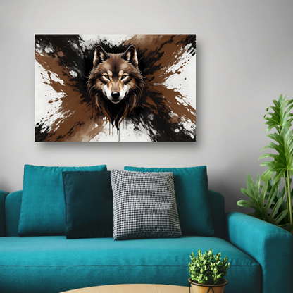 Wolf in Dynamische Abstracte Stijl acrylglas