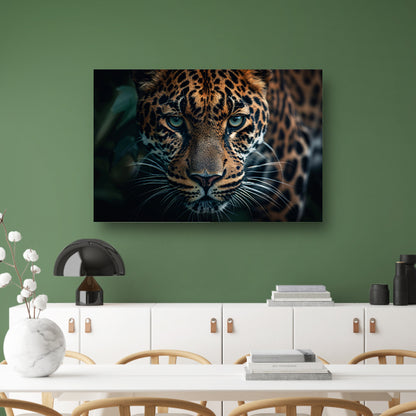 Majestueuze jaguar met intense blik  poster