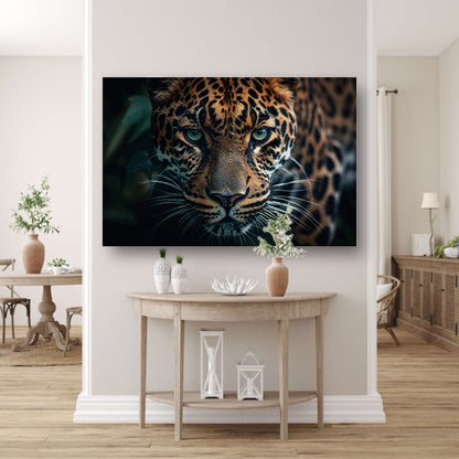 Majestueuze jaguar met intense blik  poster