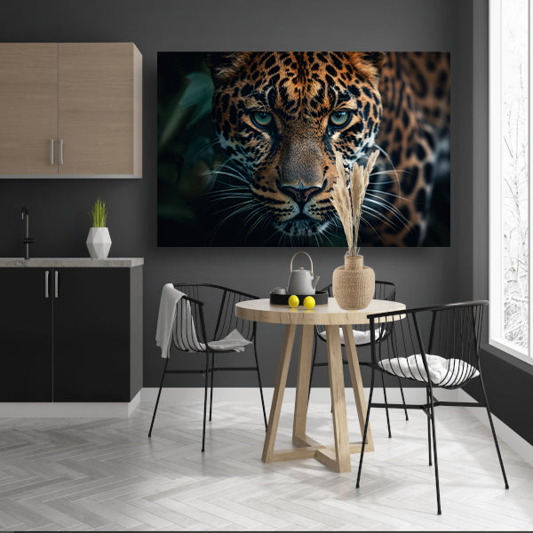 Majestueuze jaguar met intense blik  poster