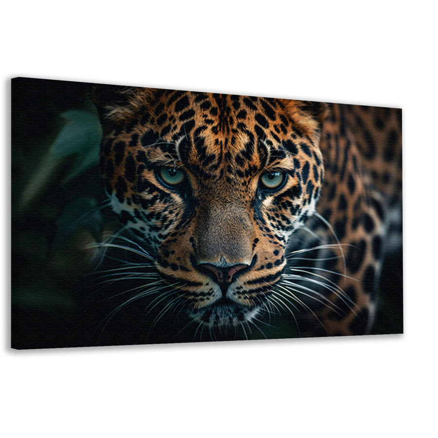 Majestueuze jaguar met intense blik   canvas
