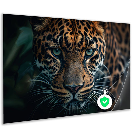 Majestueuze jaguar met intense blik  poster