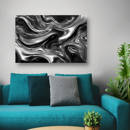 Monochroom Abstract Ontwerp in Zwart en Wit acrylglas