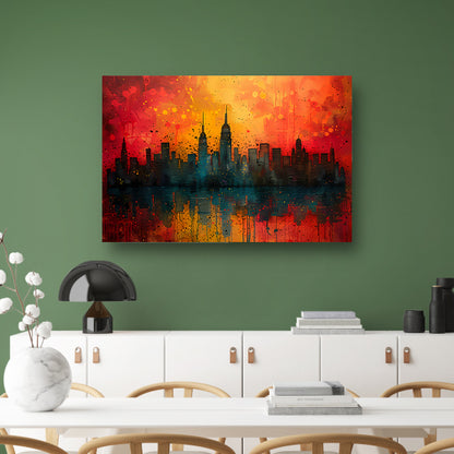 Minimalistisch stadsgezicht canvas
