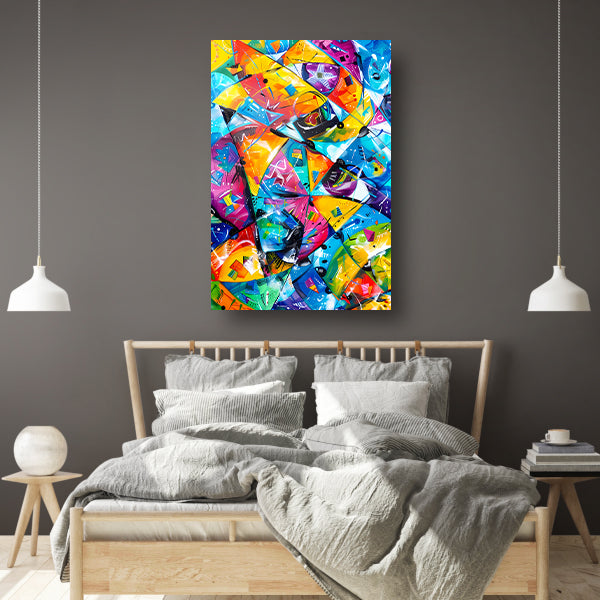 Abstract Kleuren Explosie canvas