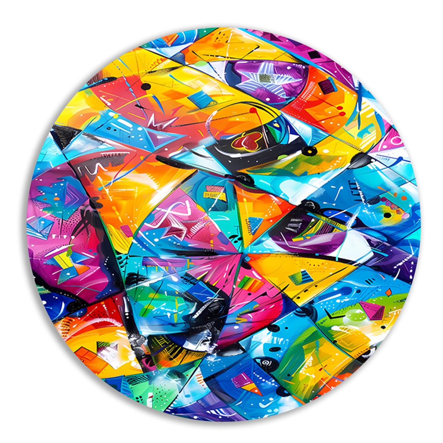 Abstract Kleuren Explosie forex muurcirkel