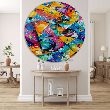 Abstract Kleuren Explosie forex muurcirkel