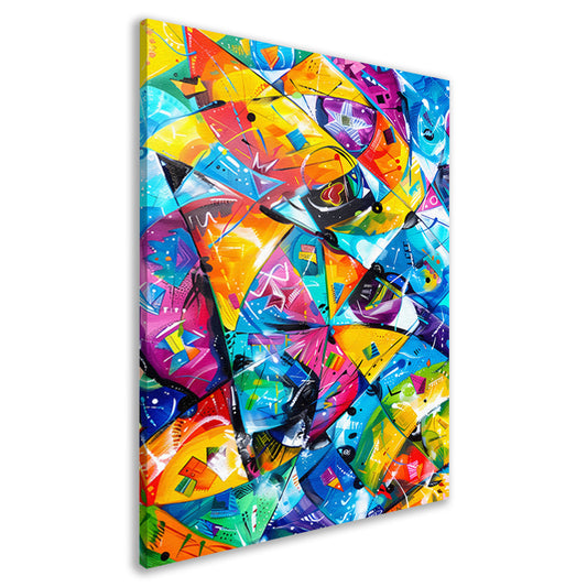 Abstract Kleuren Explosie canvas
