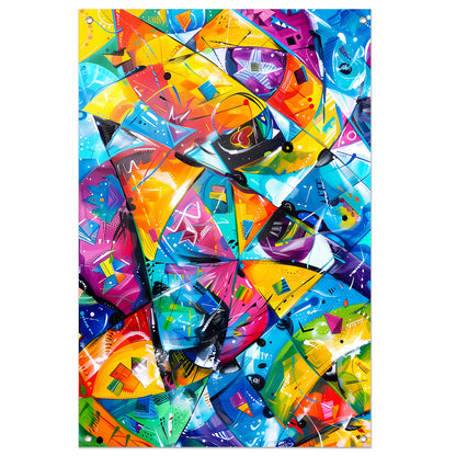 Abstract Kleuren Explosie tuinposter