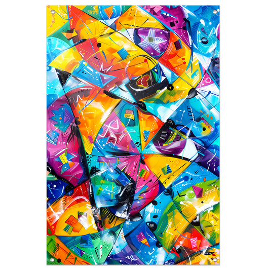 Abstract Kleuren Explosie tuinposter