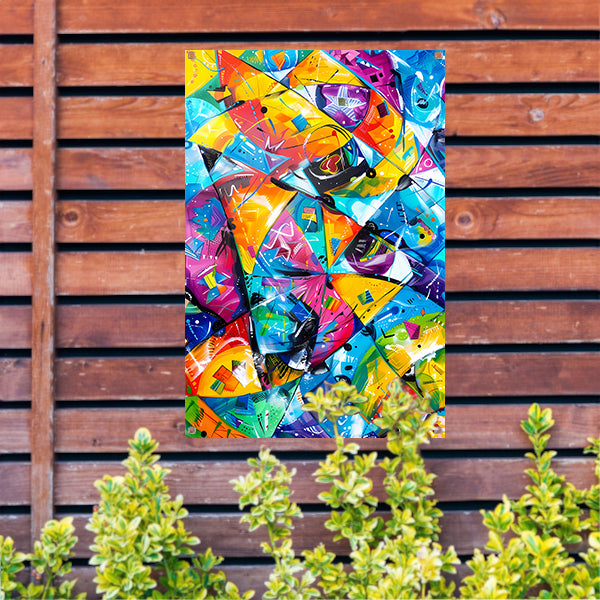 Abstract Kleuren Explosie tuinposter