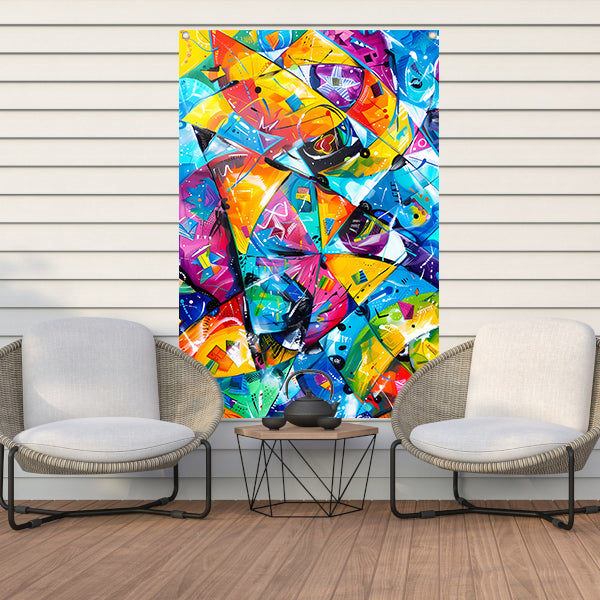 Abstract Kleuren Explosie tuinposter