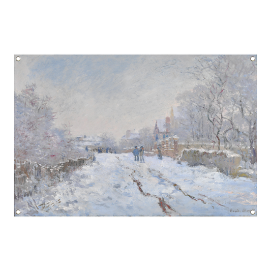 Sneeuwscène in Argenteuil - Claude Monet tuinposter