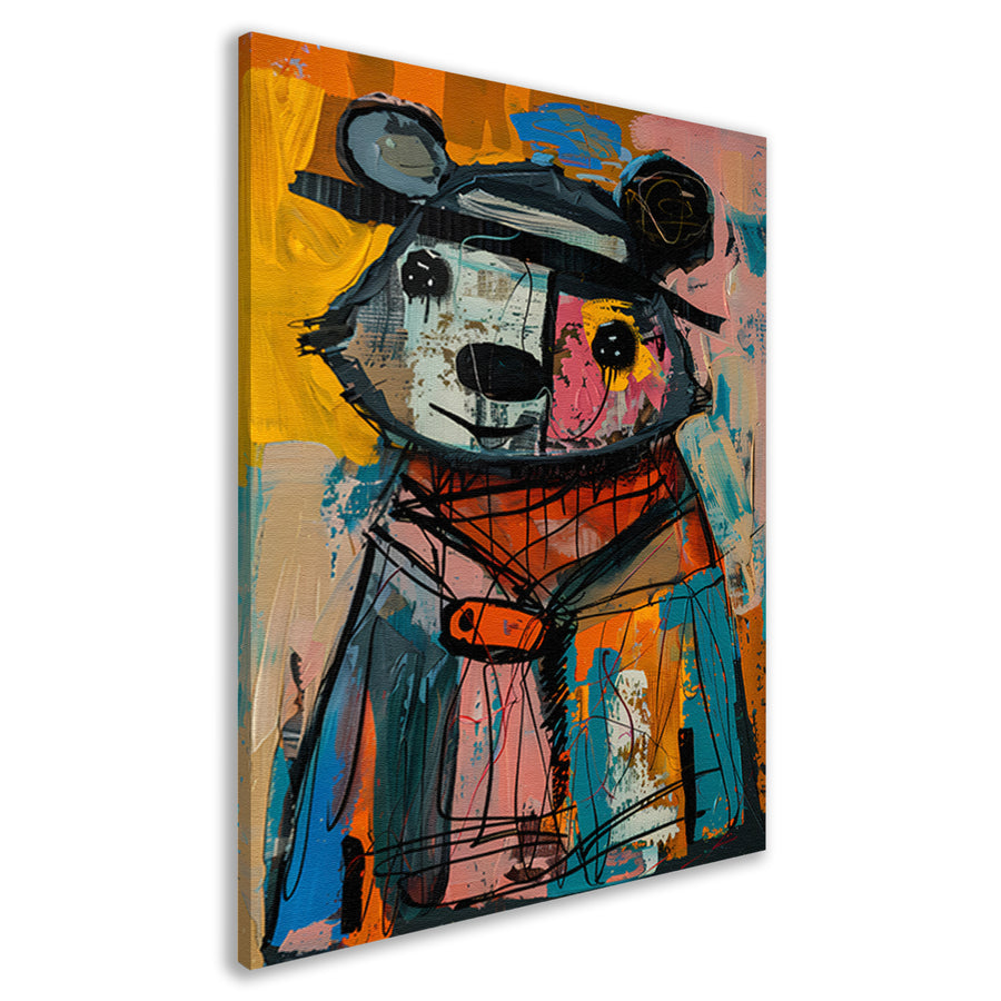 Abstract  van een Kleurrijk Beer canvas