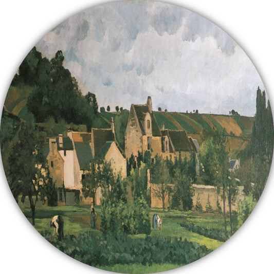 De Hermitage in Pontoise - Camille Pissarro aluminium muurcirkel