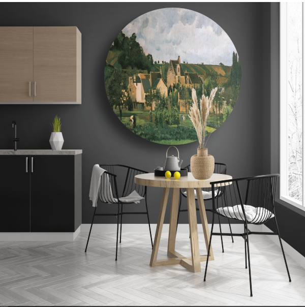 De Hermitage in Pontoise - Camille Pissarro forex muurcirkel