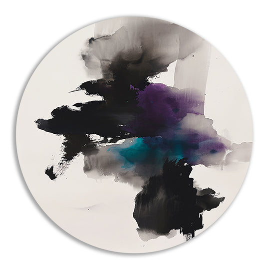 Abstracte bloem in donkere kleuren forex muurcirkel