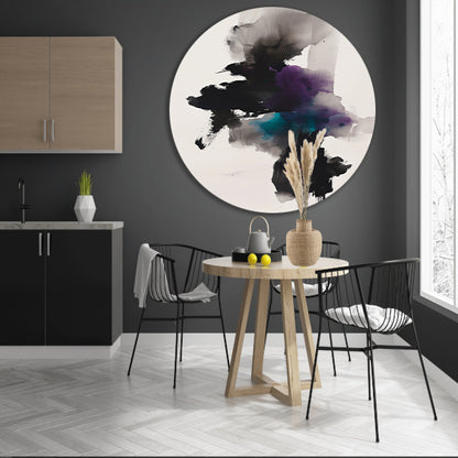 Abstracte bloem in donkere kleuren forex muurcirkel