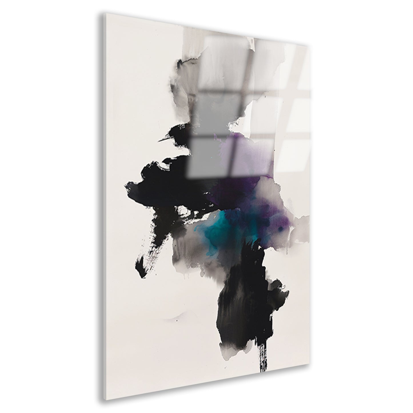 Abstracte bloem in donkere kleuren acrylglas