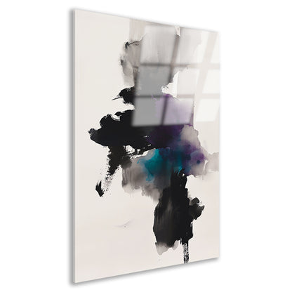 Abstracte bloem in donkere kleuren acrylglas